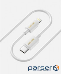 Luxe Cube USB Type C-Lightning cable, 3A, 1m, white (8886668686693)