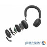 Навушники з мікрофоном JABRA Evolve2 75 MS Stereo USB-C with Charging Stand Black (27599-999-889)