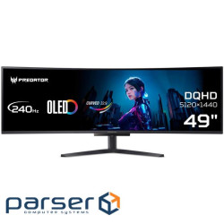 Монітор ігровий вигнутий QD-OLED 49",5120*1440,240 Гц ACER X49XBMIPPHUZX (UM.SXXEE.X01)