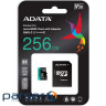 Карта пам"яті microSDXC, 256Gb, ADATA Premier Pro, Class10 UHS-I U3 V30 A2, (AUSDX256GUI3V30SA2-RA1)