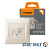 Комп'ютерна розетка Videx BINERA CAT6 одинарна кремова (VF-BNSK1PC6-CR)
