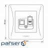 Комп'ютерна розетка Videx BINERA CAT6 одинарна кремова (VF-BNSK1PC6-CR)