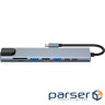 Концентратор Dynamode USB-C 8-in-1 HDMI 4K30Hz + 1xRJ45 + 1xUSB 3.0 + 1xUSB 2.0 + 1xUSB-C PD (BYL-2017L)