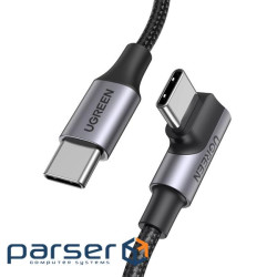 Дата кабель USB-C 2.0 to USB-C 1.0m 90 corner US334 black Ugreen (70643)
