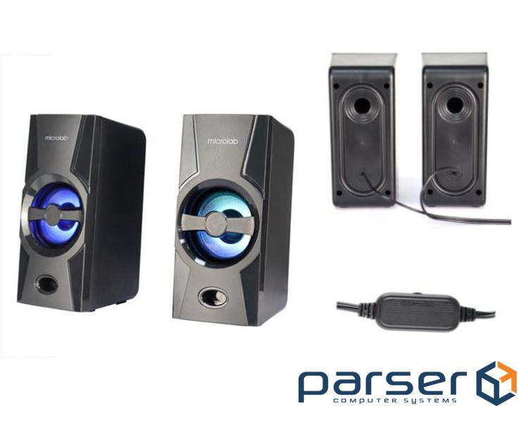 Акустична система MICROLAB B-15 2.0, USB, mini-jack, чорний 