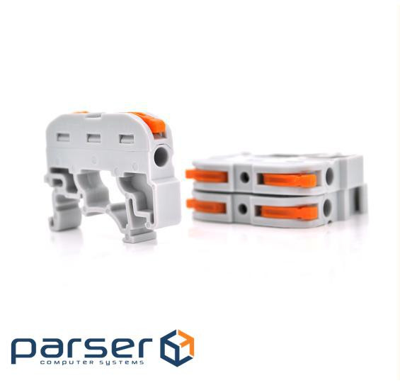 Клема з натискними затискачами 1-провідна WAGO K121 на DIN - рейку, 1-pin, сіра, упак (PCT-121 / 10)