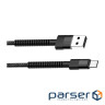 Дата кабель USB 2.0 AM to Type-C 1.0m 2.4А black ColorWay (CW-CBUC063-BK)
