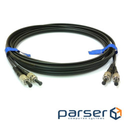 Патчкорд ST/UPC-ST/UPC MM (G50-OM3) 1м Duplex чорний (UPC-1STST(MM)D(ON)BK)