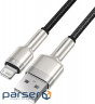 Кабель Baseus Cafule Series Metal Data Cable USB to IP 2.4A 2m Black (CALJK-B01)