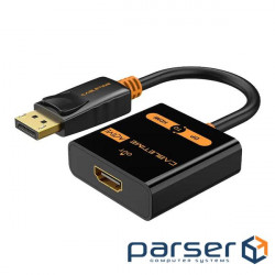 Адаптер Сabletime DisplayPort - HDMI (M/F), 0.2 м , Black (CP20B)