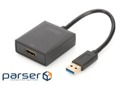 Адаптер DIGITUS USB 3.0 - HDMA Full HD, M/F, 0.15 m (DA-70841)