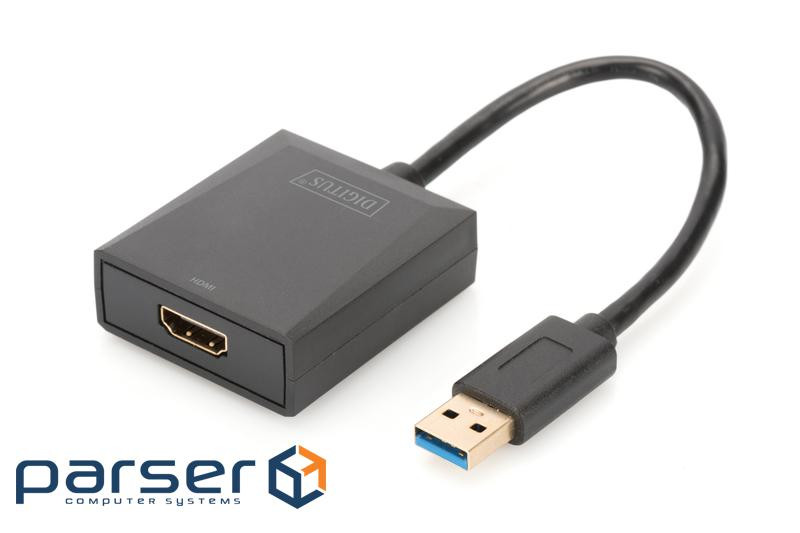 Адаптер DIGITUS USB 3.0 - HDMA Full HD, M/F, 0.15 m (DA-70841)