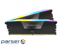 Модуль пам'яті DDR5 2x16GB/5600 Corsair Vengeance RGB Black (CMH32GX5M2B5600C40K)