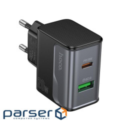 СЗУ 110-240V HOCO CS71A, 1xUSB, 1xUSB-C, PD20W, White, Blister