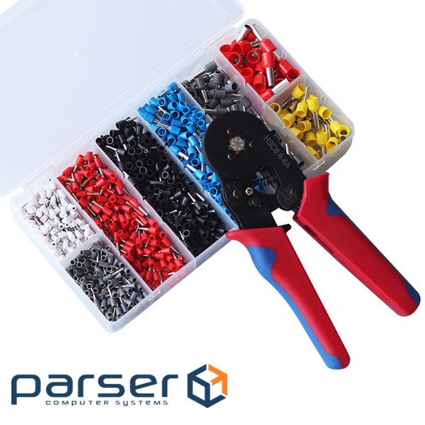 Крімпер HCS8 6-4 для обтиску кабельного накінечника, red + набір кабельних наконеч (HCS8 6-4A+VE800) (HCS8 6-4A+VE800)