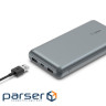 Акумулятор портативний літій-іонний Power Bank Belkin 10000мА·,год, 15Вт, 2хUSB-A/U (BPB011BTGY)