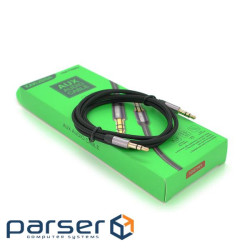 Кабель iKAKU KSC-389 ROUYA AUX Audio DC3.5 тато-тато 1.0м , GOLD Stereo (YT-AUXGJ(M) / (M)-KSC-389-B)