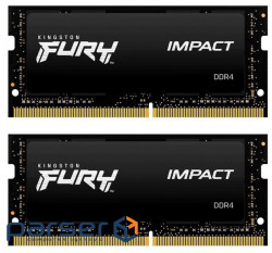 Memory module KINGSTON FURY Impact SO-DIMM DDR4 3200MHz 16GB Kit 2x8GB (KF432S20IBK2/16)