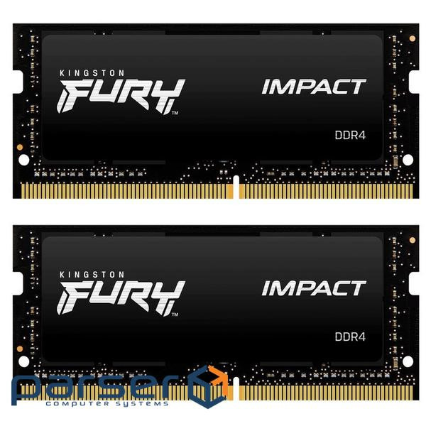 Модуль пам'яті KINGSTON FURY Impact SO-DIMM DDR4 3200MHz 16GB Kit 2x8GB (KF432S20IBK2/16)