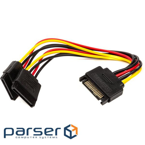 Кабель PowerPlant SATA - 2xSATA 0.15 м (CA913169)