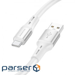 Cable BOROFONE BX88 Solid Silicone USB-C 1m White (BX88CW)