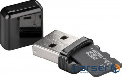 Перехідник накопичувача USB2.0 A-CardReader,microSD Stick,чорний (75.03.8656-1) (75.03.8656-1)