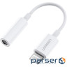 Перехідник Lightning to 3.5 mm 10cm Headphone Jack Adapter Model US212 UGREEN Білий (30759) (30759)
