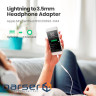 Перехідник Lightning to 3.5 mm 10cm Headphone Jack Adapter Model US212 UGREEN Білий (30759) (30759)