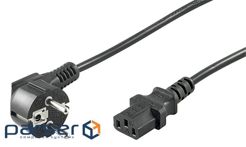 Кабель живлення пристроїв Goobay IEC(Schuko)-(C13) M/F 2.0m,90евилка 0.75кв .mm (75.05.0077/)
