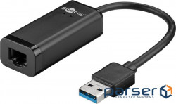 Перехідник мережевий USB3.0 A-RJ45 GigaLAN M/F,0.1m PC/MAC,чорний (75.03.9038-1) (75.03.9038-1)