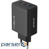 СЗУ Proove Silicone Power 2 67W (2*Type-C+USB) black (WCSP26120001)