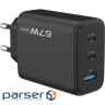 СЗУ Proove Silicone Power 2 67W (2*Type-C+USB) black (WCSP26120001)
