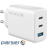 СЗУ Proove Silicone Power 2 67W (2*Type-C+USB) black (WCSP26120001)
