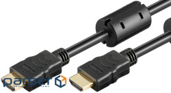 HDMI signal monitor cable M/M 3.0m, v2.0 4K@60Hz D=6.0mm HDR Ferrite, black (75.06.1302-1)