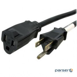 StarTech Cable PAC10125 25 feet Power Cord Extension NEMA 5-15R to NEMA 5-15P Retail