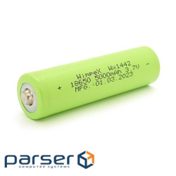 Акумулятор WMP-5000 18650 Li-Ion Tip Top, 2000mAh, 3.7V, Green (YT27576)