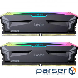 Memory module LEXAR Ares RGB Black DDR5 6400MHz 32GB Kit 2x16GB (LD5EU016G-R6400GDLA)