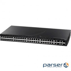 Network switch Cisco SG350X-48-K9-EU Тип - управляемый 3-го уровня, форм-фактор - в стойку, количество портов - 54, порты - SFP+, Gigabit Ethernet, комбинированный, возможность удаленного управления - управляемый, коммутационная способность - 176 Гбит/ с, размер таблицы МАС-адресов - 64000 Кб, корпус - Металический, 48x10/ 100/ 1000TX, 2хSFP+ Edge-core ECS3510-52T