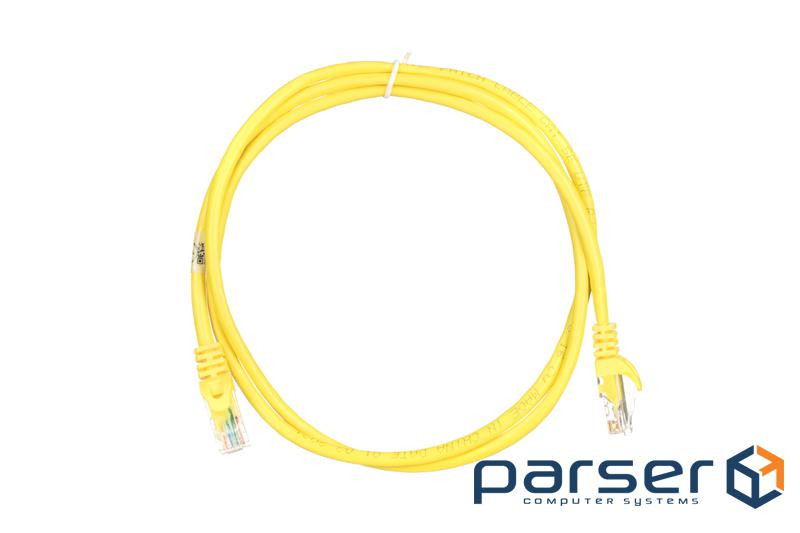 Патч корд 2E Cat 5e,UTP,RJ45, 26AWG ,7/0.16 Cu, 1.20 m, PVC,Yellow (2E-PC5ECOP-120YLW)