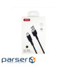 Дата кабель USB 2.0 AM to Micro 5P 1.0m 2.1A black XO (NB51-M-1-BK)