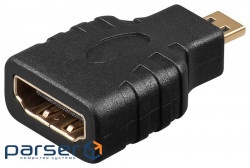 Перехідник моніторний Goobay HDMI-micro F/M (адаптер) ), HS+HEC+ARC+3D (75.03.8842-1)