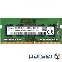 Memory module HYNIX SO-DIMM DDR4 3200MHz 4GB (HMA851S6DJR6N-XN)
