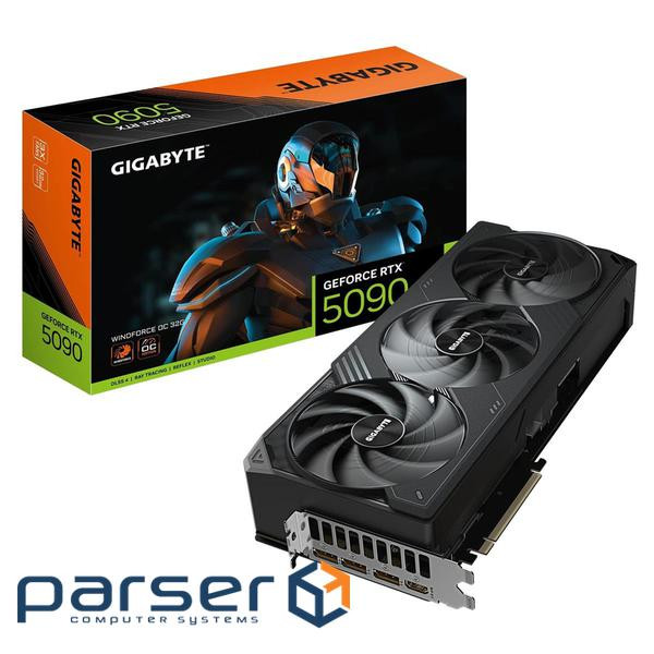 Відеокарта GIGABYTE GeForce RTX 5090 WindForce OC 32G (GV-N5090WF3OC-32GD)