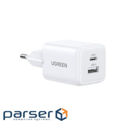 Зарядний пристрій Ugreen X514 1xUSB-C PD20W + 1xUSB GaN white (65006)