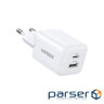 Зарядний пристрій Ugreen X514 1xUSB-C PD20W + 1xUSB GaN white (65006)