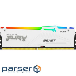 Модуль пам'яті KINGSTON FURY Beast RGB EXPO White DDR5 6800MHz 16GB (KF568C34BWEA-16)