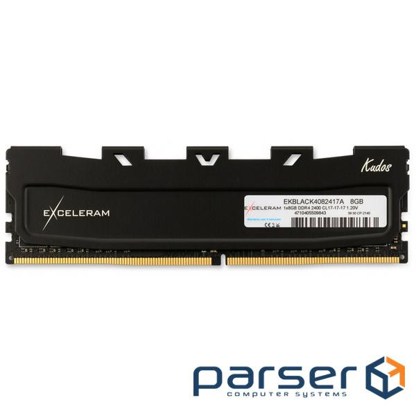 Модуль пам'яті EXCELERAM Kudos Red DDR4 2400MHz 8GB (EKBLACK4082417A)