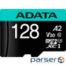 Карта пам"яті microSDXC, 128Gb, ADATA Premier Pro, Class10 UHS-I U3 V30 A2, (AUSDX128GUI3V30SA2-RA1)