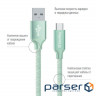 Дата кабель USB 2.0 AM to Type-C mint ColorWay (CW-CBUC003-MT)