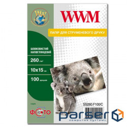 Фотопапір WWM 10x15 (SS260.F100/C)